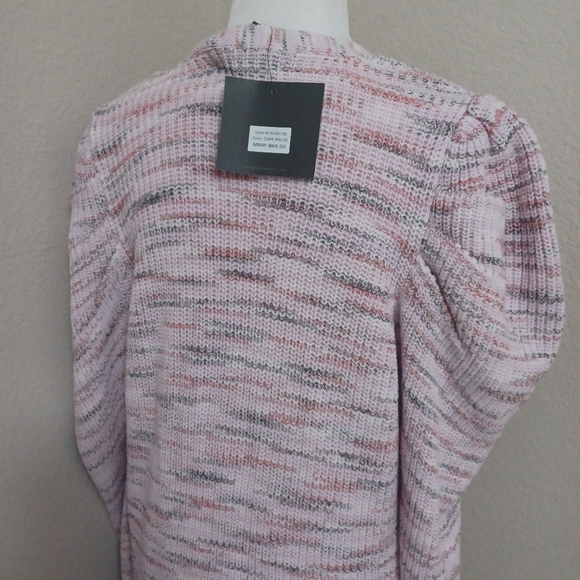 NWT Marc New York Button Up Puff Sleeve Sweater Size Medium - Picture 9 of 13